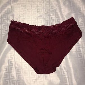 red victoria’s secret underwear!